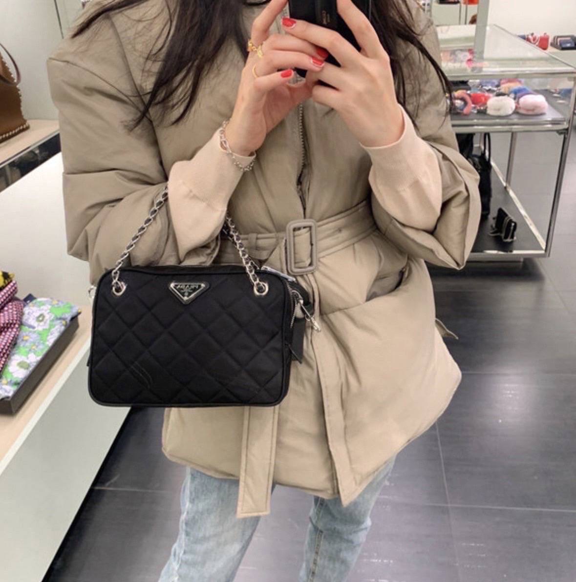 New Prada Nylon Tophandle Bag มีสายยาวถอดได้