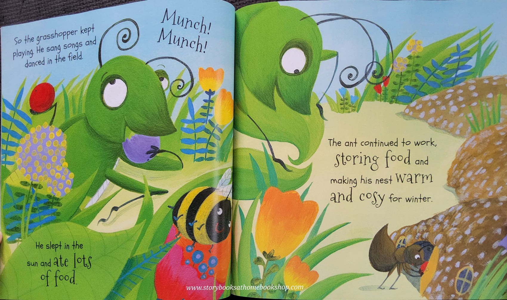 หนังสือนิทานปกอ่อน** 🍅🍓AESOP'S FABLES THE ANT AND THE GRASSHOPPER