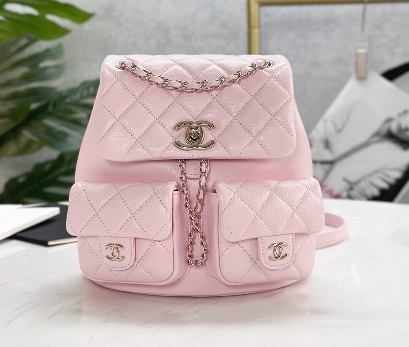 [Pre-order]Chanel Small Backpack In Grain Calfskin With Gold-Tone Metal Lilac งาน VIP คุณภาพที่ดีที่สุด