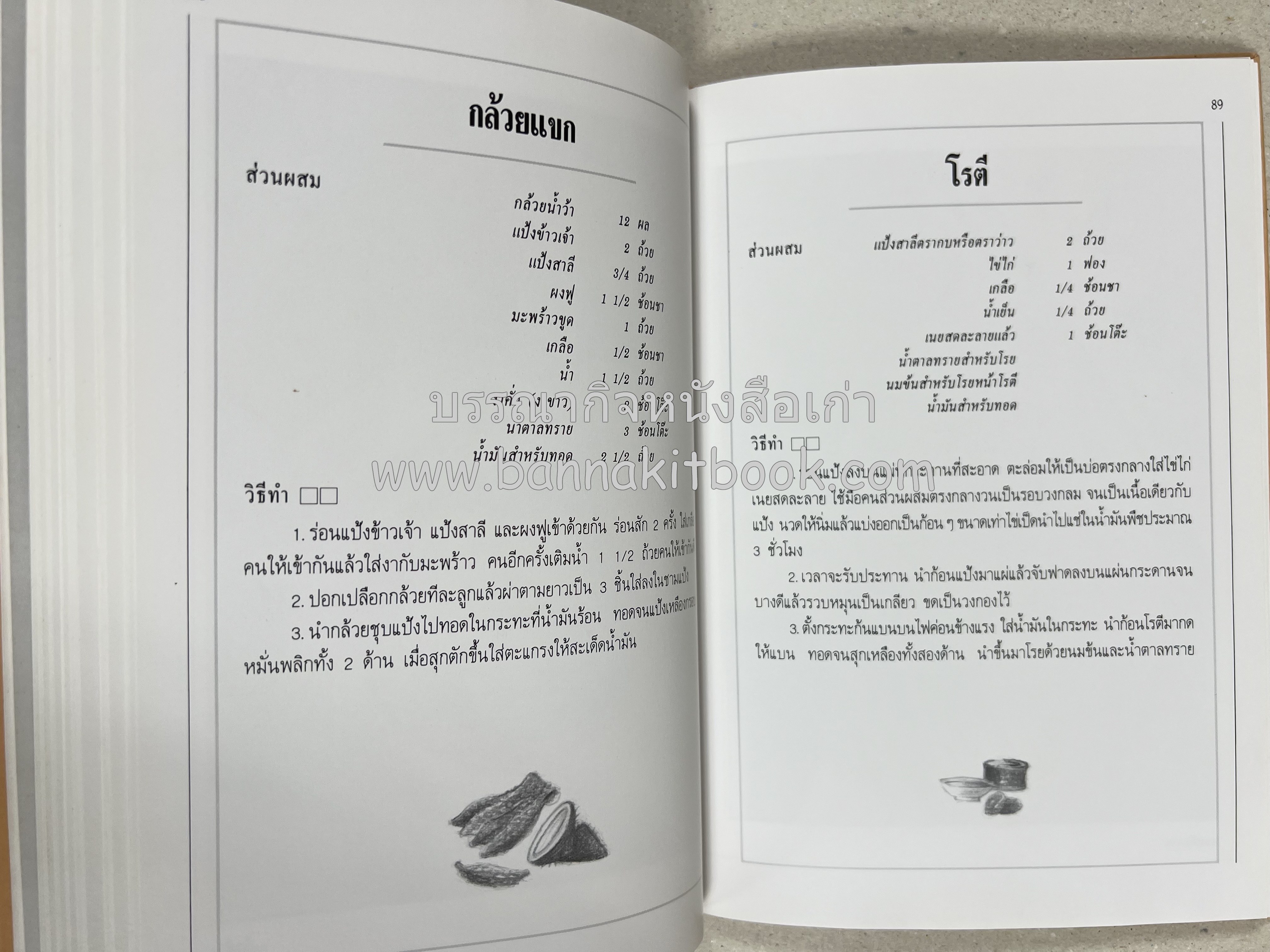 ขนมไทย (1) และ ขนมไทย (2) หนังสือขนมเล่มแรกของสำนักพิมพ์แสงแดด สูตรขนมไทยโบราณ (2 เล่มชุด) โดย : อาจารย์ศรีสมร คงพันธุ์.