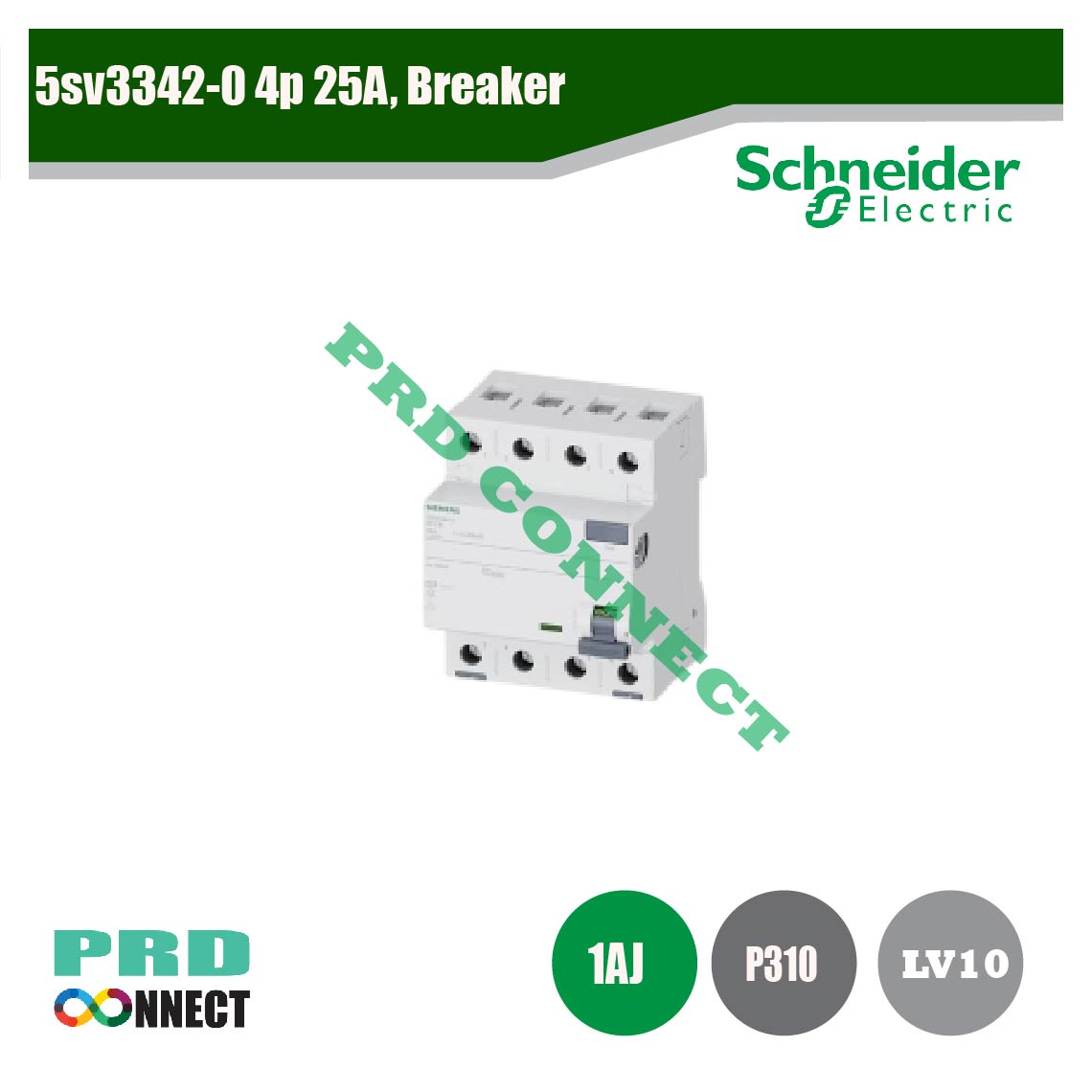 5SV3342-0 4P 25A, BREAKER SIEMENS