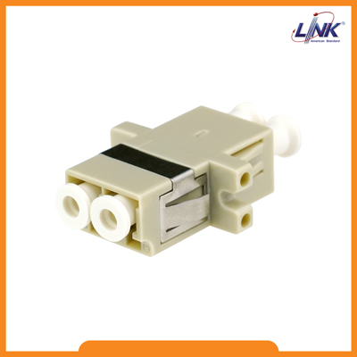 LC DUPLEX ADAPTER MM, PB Sleeve Ivory Housing