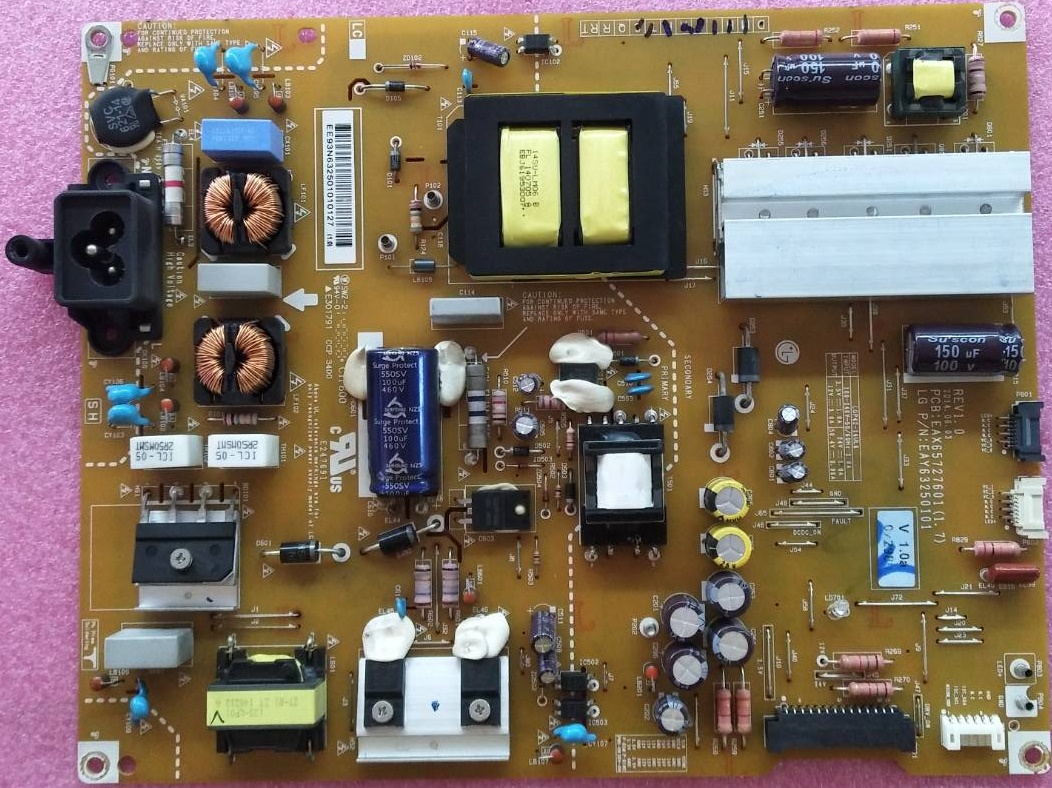 ซับพลายทีวี แอลจี LG อะไหล่มือสองถอดจากเครื่องพร้อมใช้งาน ใช้กับรุ่น 42UB820T พาร์ท EAY63250101 EAX65727601