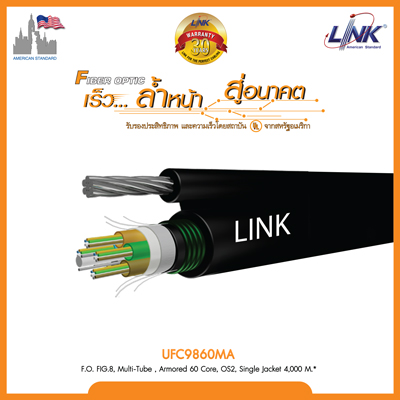 F.O. FIG.8, Multi-Tube , Armored 60 Core, OS2, Single Jacket 4,000 M.*