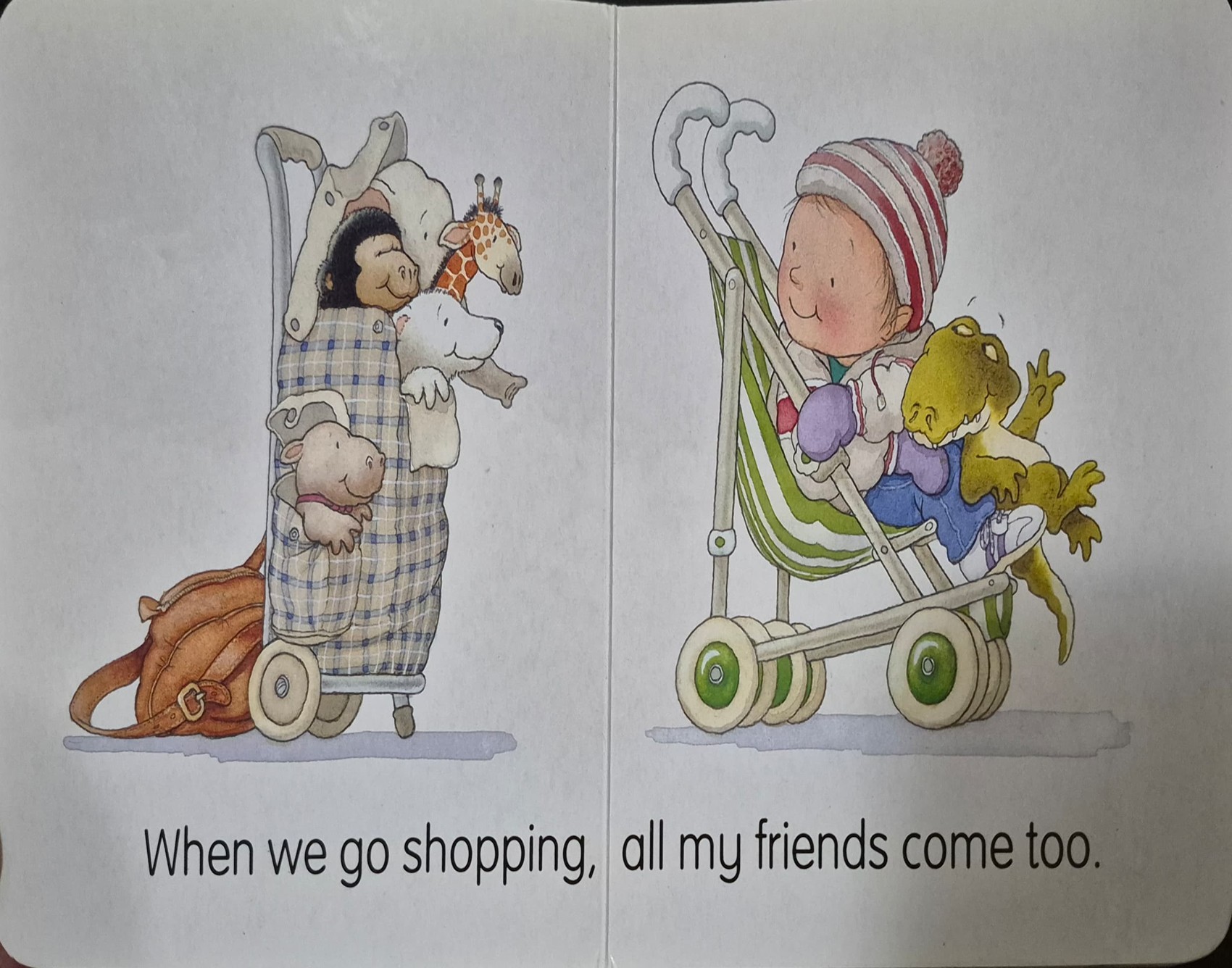 Board Book ** 🍅When We Go Shopping by Nick Butterworth