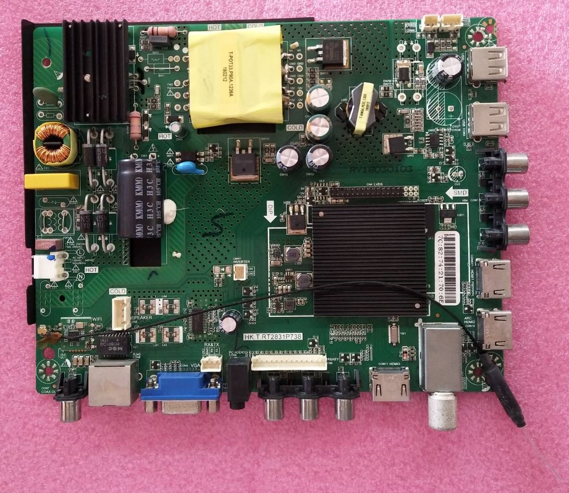 เมนบอร์ดทีวี Werth ของแท้ถอดจากเครื่อง รุ่น WH4002 พาร์ทHK.T.RT2831P738