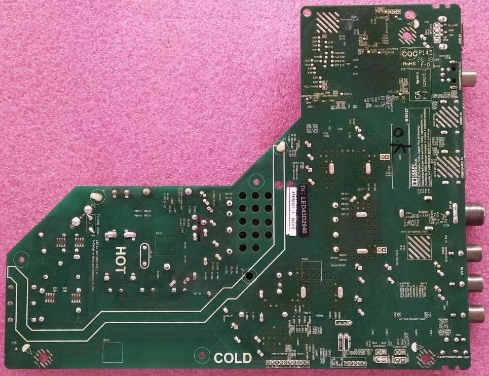 วันบอร์ดทีวี ทีซีแอล TCL ของแท้ถอดจากเครื่อง ใช้กับรุ่น LED40D2940 พาร์ท TP.MS3663.PB772