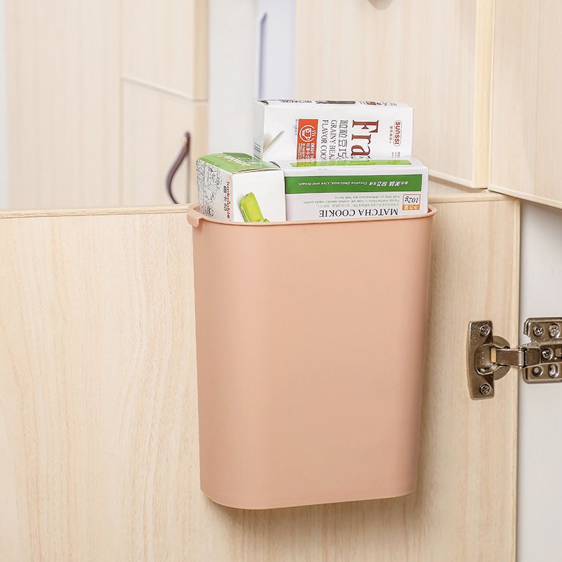 Hanging trash can ถังขยะแบบแขวนในครัว 13x19x22 cm สีชมพู