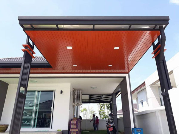 โครงหลังคาโรงจอดรถ โครงหลังคาโรงจอดรถ