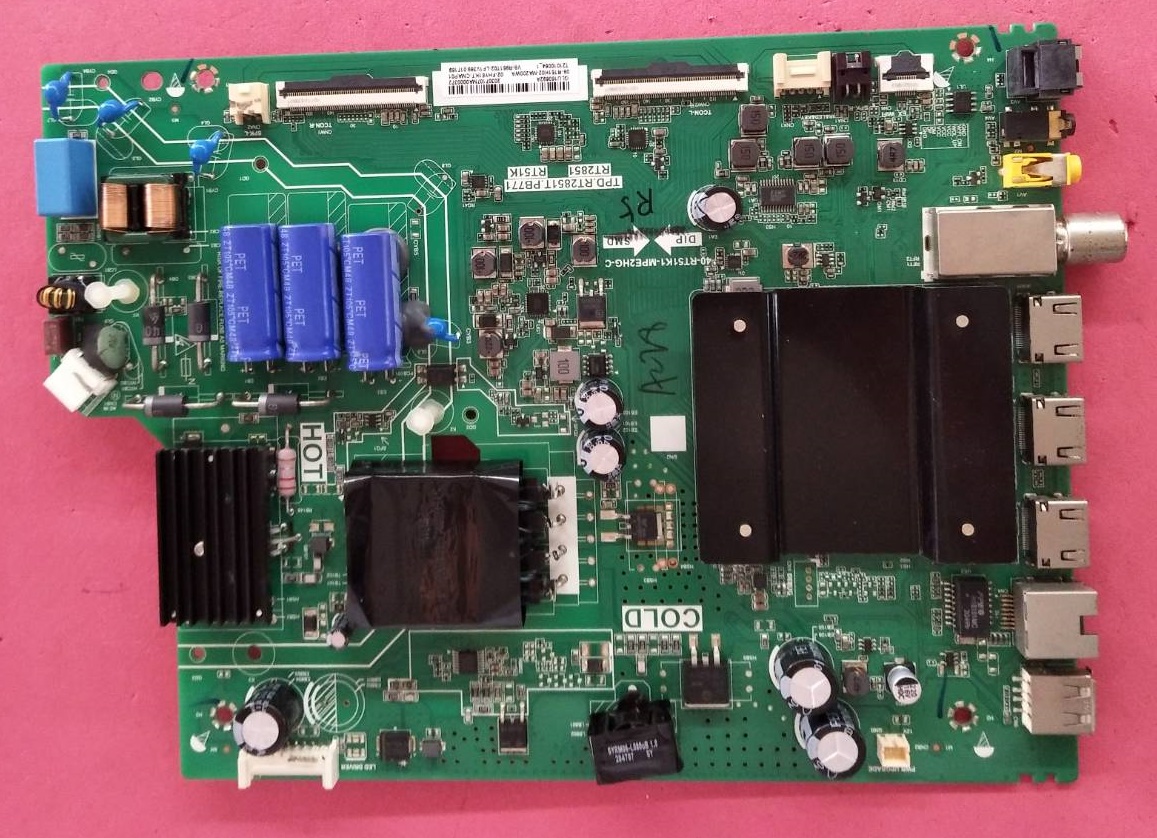 เมนบอร์ดทีวีทีซีแอล(Oneboard TV TCL) ของแท้ถอดจากเครื่อง รุ่น43P615 :TPD.RT2851T.PB771 เวอร์ชั่นทีบาร์V430DJ1-Q01