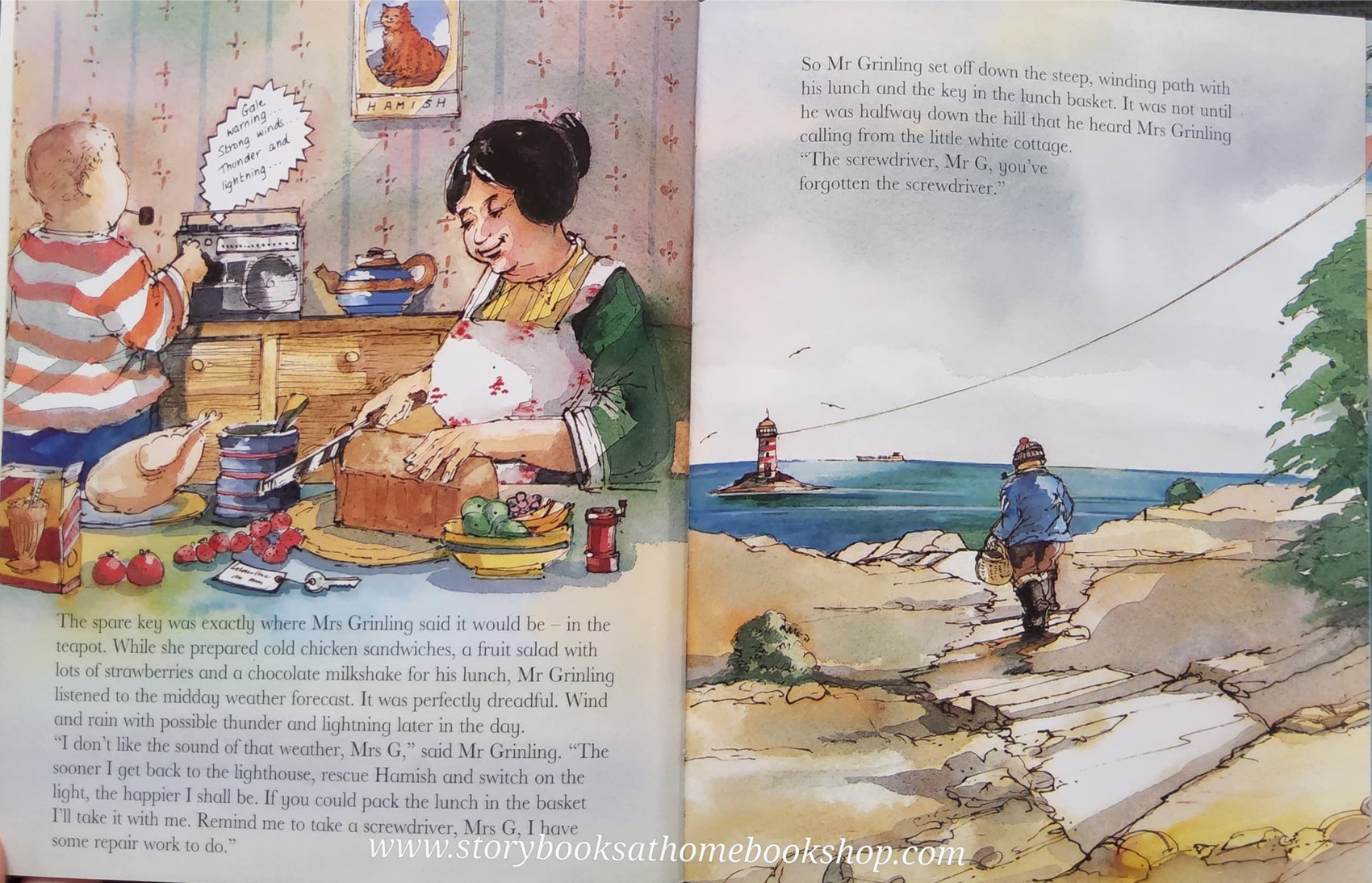 หนังสือนิทานปกอ่อน** 🍅THE LIGHTHOUSE KEEPER'S CATASTROPHE♥️♥️