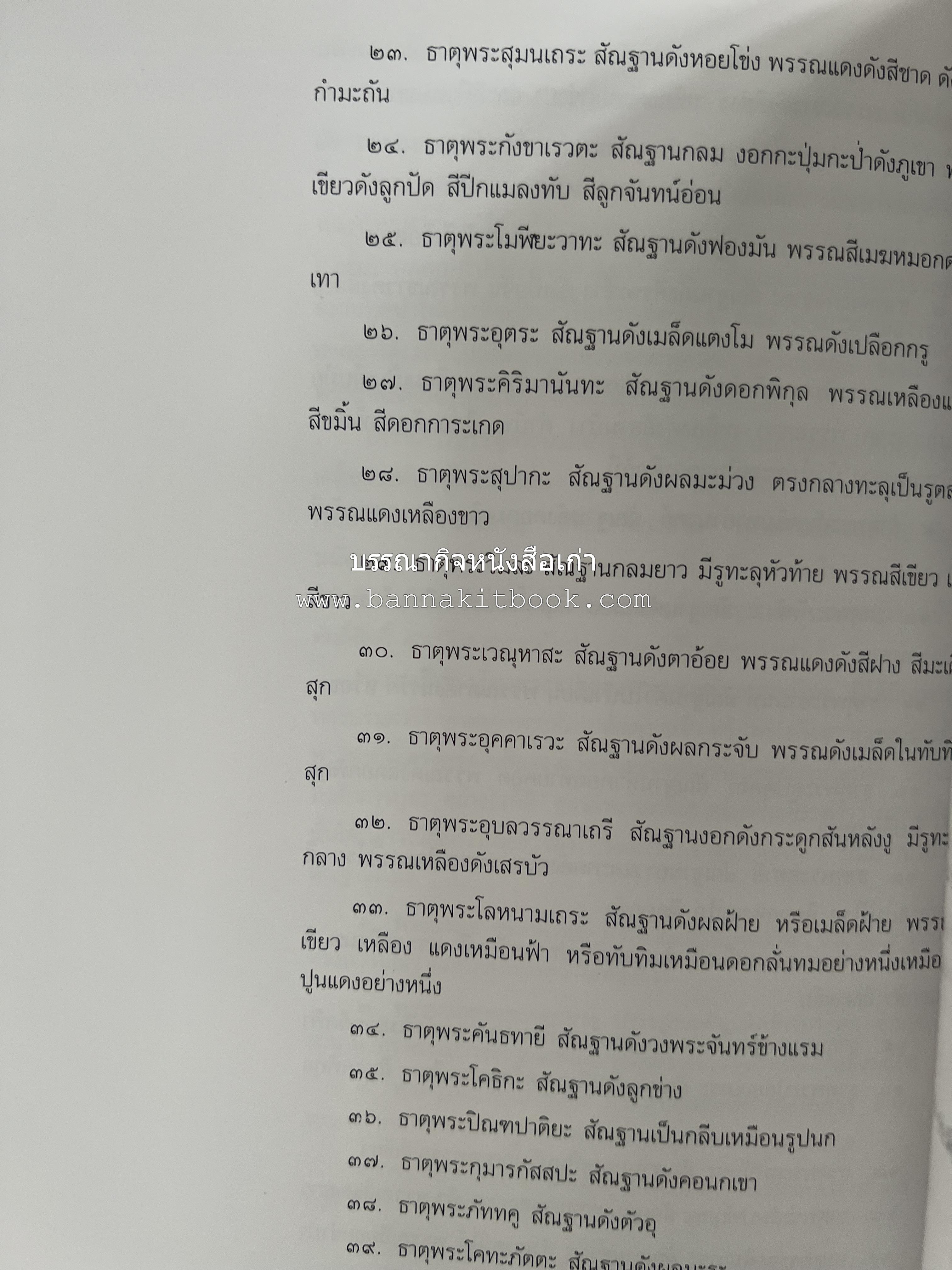 พระบรมสารีริกธาตุ (ปาฏิหาร ลักษณะสัณฐาน และคำนมัสการ) โดย : กรมศิลปากร.