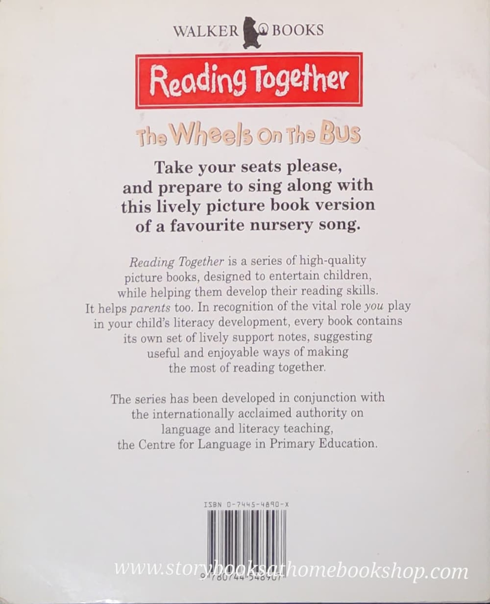 หนังสือนิทานปกอ่อน** 🍅 READING TOGETHER: THE WHEELS ON THE BUS BY ANDY COOKE