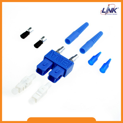 SC Duplex SM, Blue, Zirconia Connector Blue Boot 0.9 & 3.0 mm.