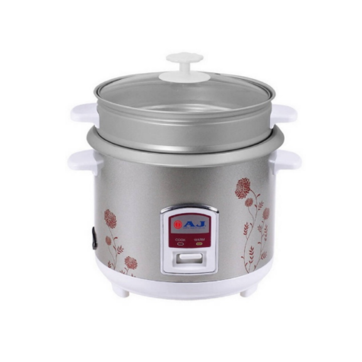 AJ หม้อหุงข้าว พร้อมซึ้งนึ่ง ฝาแก้ว (500 วัตต์, 1.5 ลิตร) รุ่น NR-C152