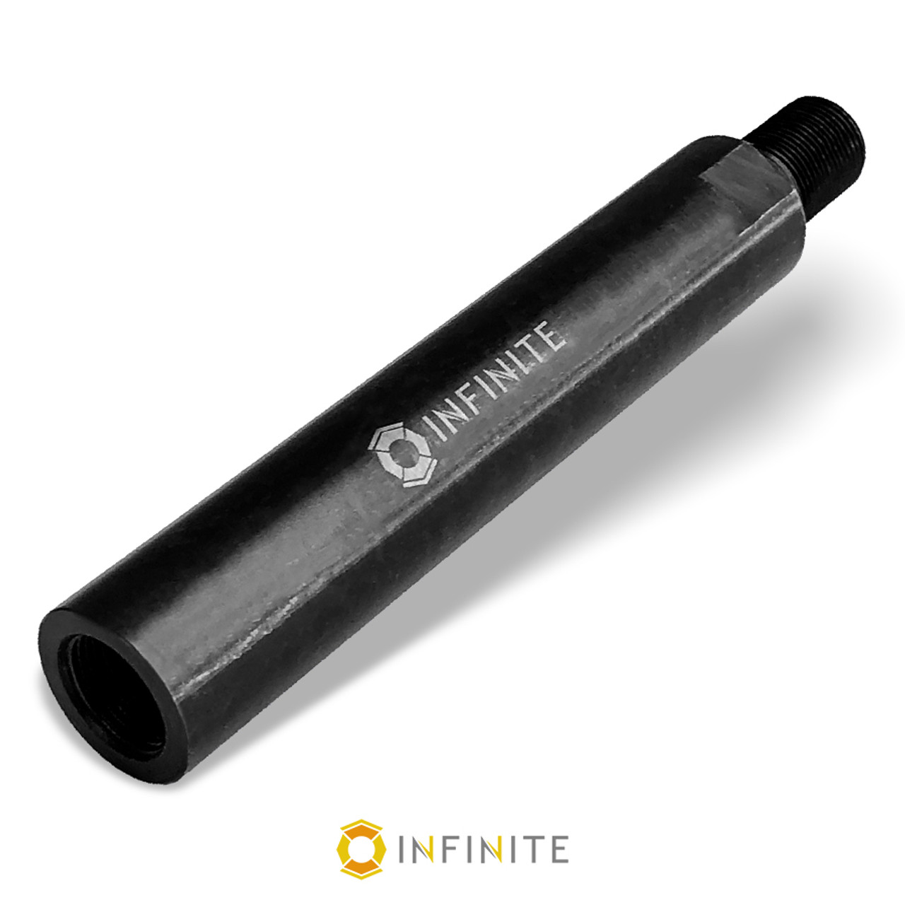INFINITE PRODUCT SOLUTIONS - [1/2-28] Barrel Extension (Black Steel) - 4" - Fits .223 / 5.56 /.22/9mm