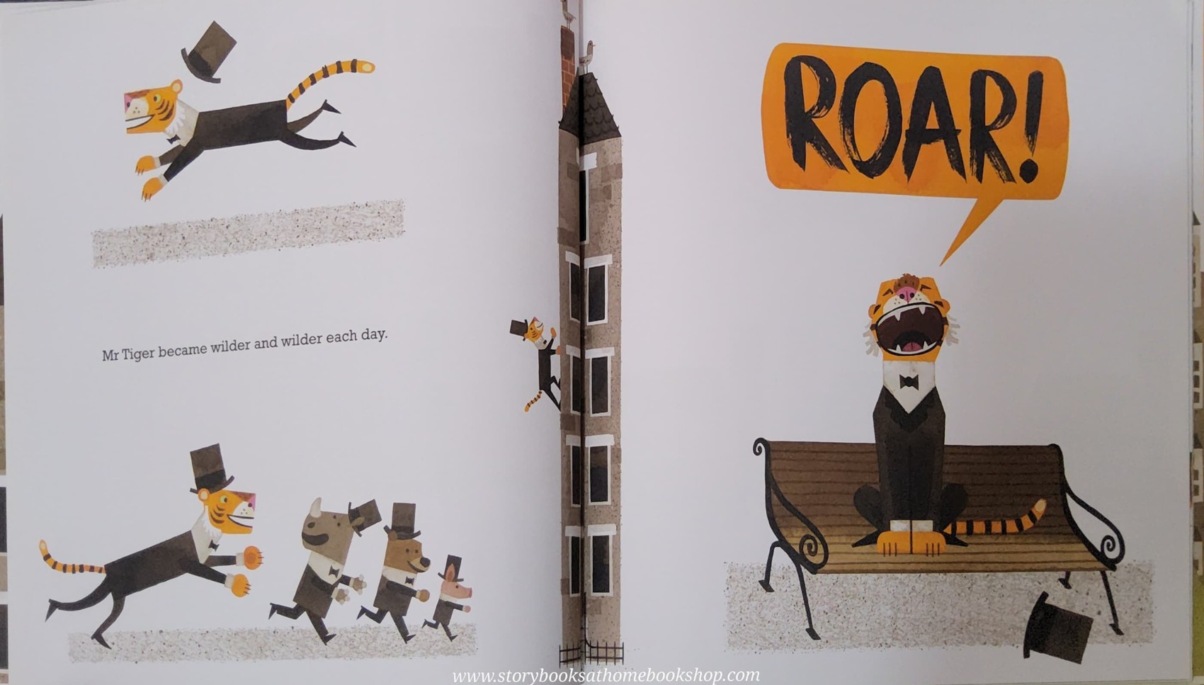 หนังสือนิทานปกแข็ง** ♥️MR TIGER GOES WILD BY PETER BROWN