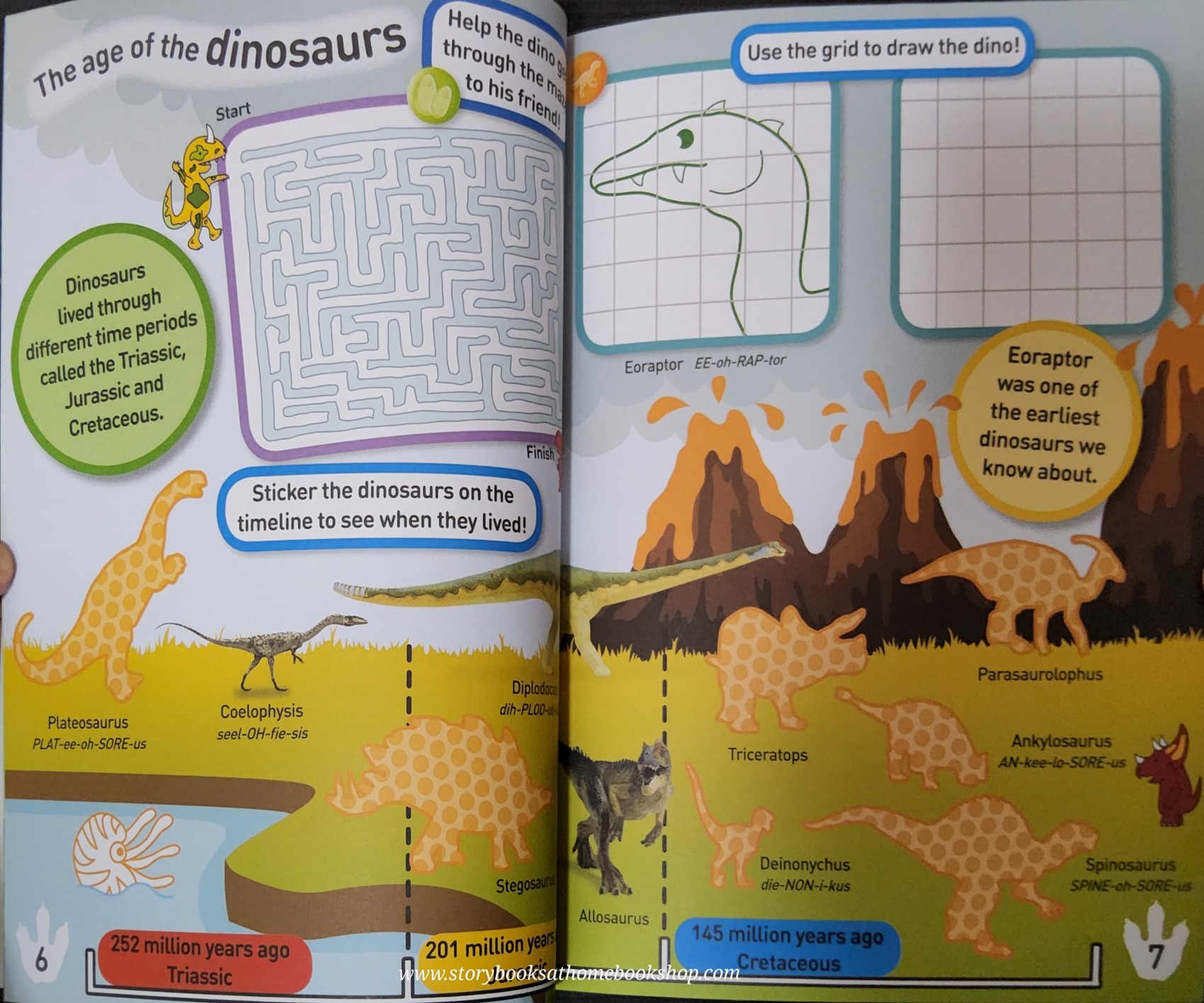 KNOWLEDGE ACTIVITIES BOOK** ♥️NATIONAL GEOGRAPHIC KIDS: DINOS STICKER ACTIVITY BOOK (OVER 1000 STICKERS)