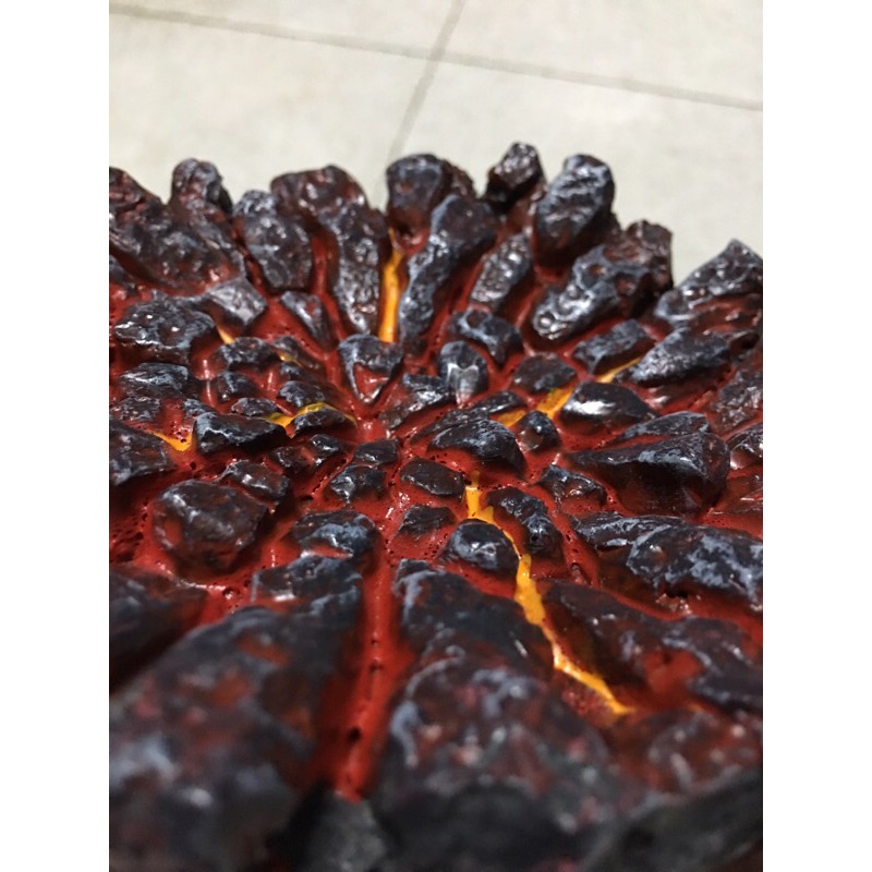 GK Resin Diorama Cracked Ground Lava งานเรซิ่น ฉากพื้นแตกลาวา (เล็ก12cm)