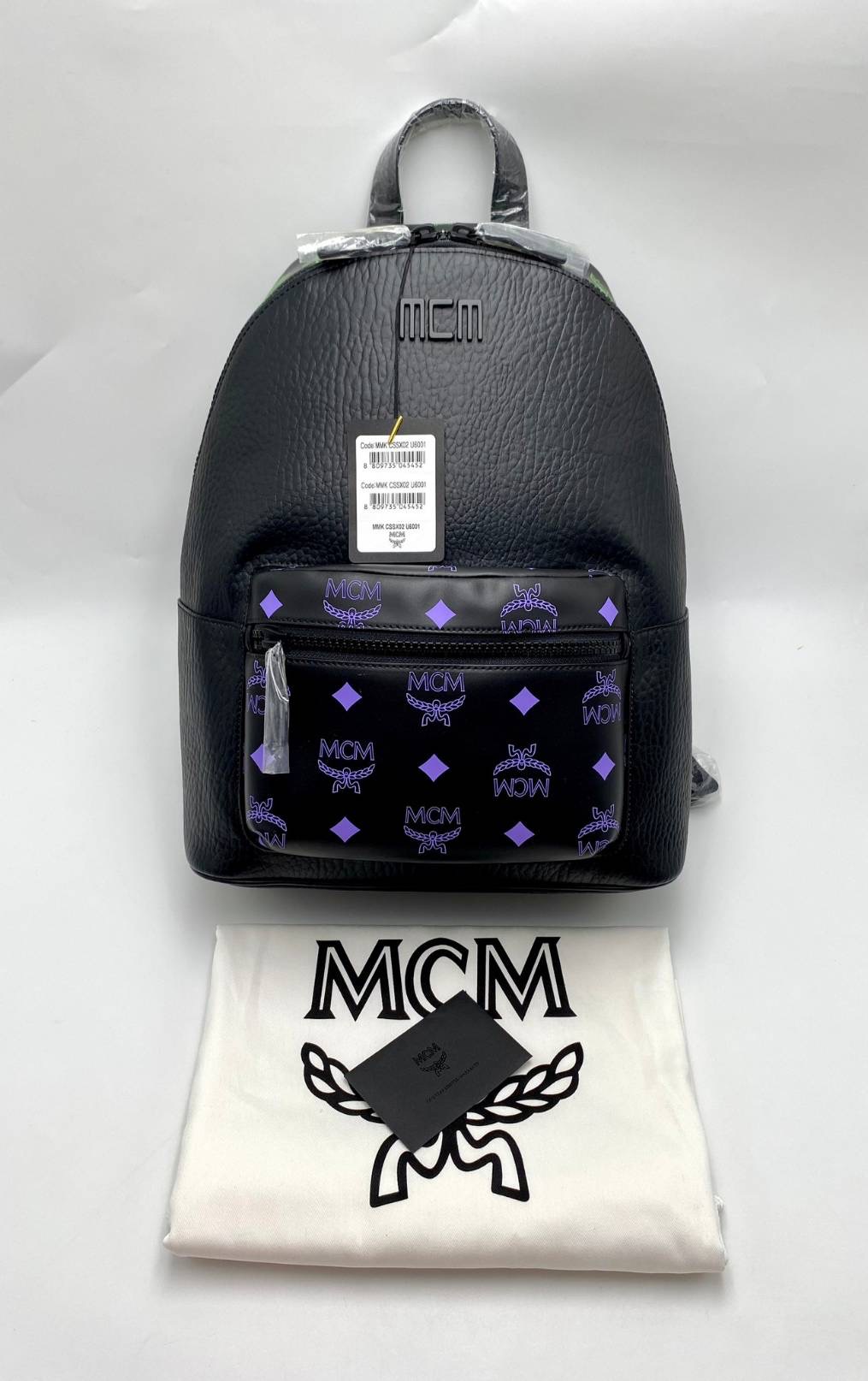 New Mcm backpack size medium อุปกรณ์: ถุงผ้า การ์ดเปล่า