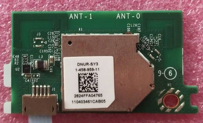 ตัวรับสัญญาน WIFI ทีวีโซนี่ SONY ของแท้ถอดจากเครื่อง รุ่นKD-43X7000E พาร์ท1-458-959-11