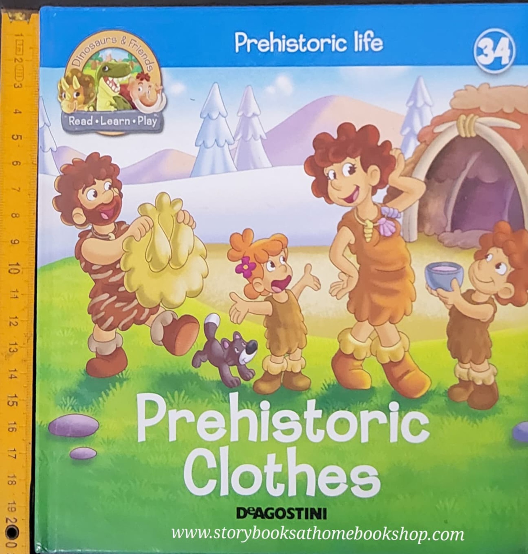 หนังสือนิทานปกแข็ง** 🍅🍓DINOSAURS&FRIENDS READ.LEARN.PLAY:PREHISTORIC CLOTHS