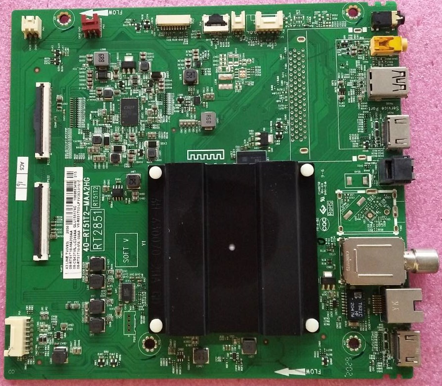 เมนบอร์ดทีวีทีซีแอล TCL อะไหล่แท้#มือสองพร้อมใช้งาน ใช้กับรุ่น 43LINE TV พาร์ท40-RT51T2-MPC2HG