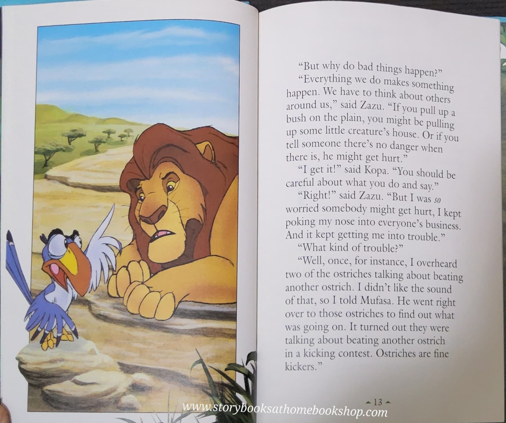 หนังสือนิทานปกแข็ง** 🍅🍅DISNEY'S THE LION KING HOW TRU,ZAZU