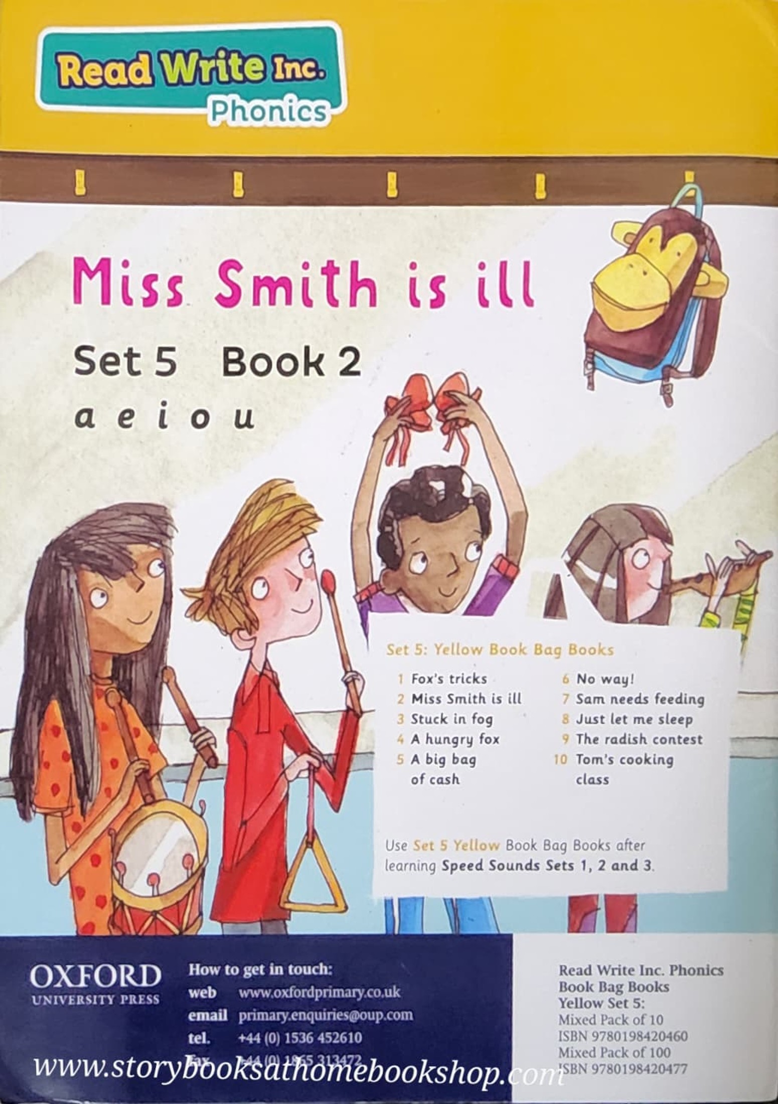 หนังสือนิทานปกอ่อน** 🍅🍓READ WRITE Inc. BOOK BAG BOOKS MISS SMITH IS ILL (set5 book 2)