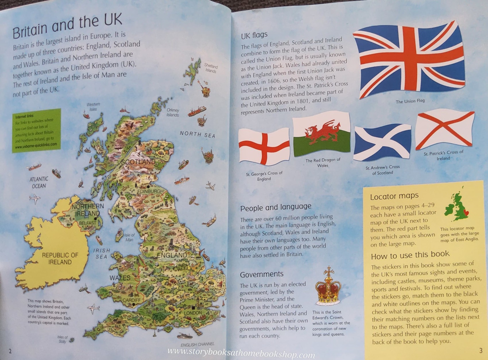 KNOWLEDGE BOOK** ♥️STICKER&QUIZ ATLAS OF BRITAIN