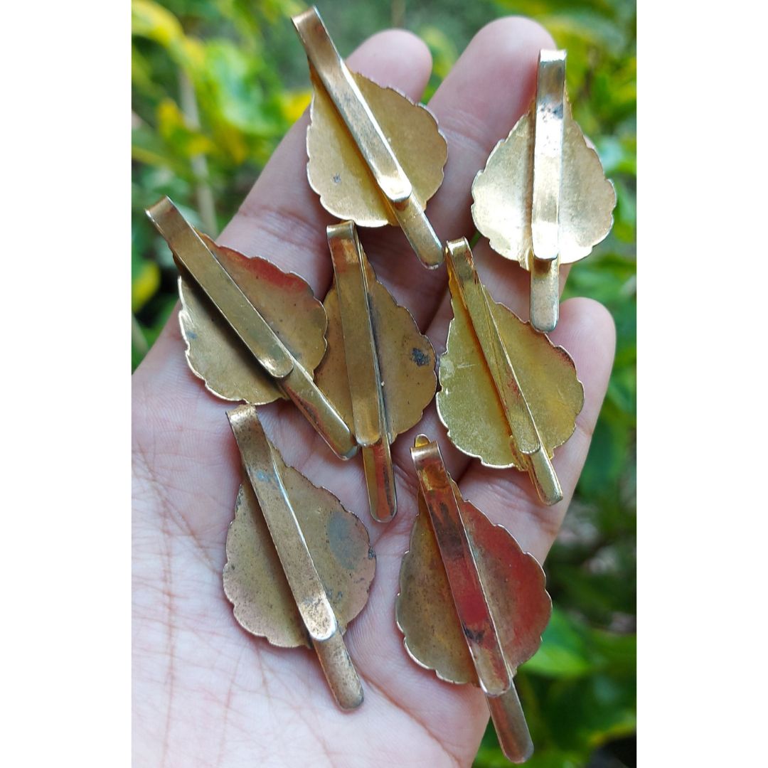 แหนบพัดยศ หลวงพ่อฤาษีลิงดำ วัดท่าซุง ปี35 เนื้อกะไหล่ทอง มี 3 แหนบให้เลือก