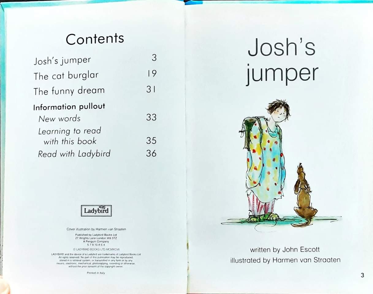 หนังสือนิทานเด็ก ปกแข็ง ภาษาอังกฤา 🍅🍓 Read with Ladybird L.3: Josh's jumper/Used สภาพ 80-90%