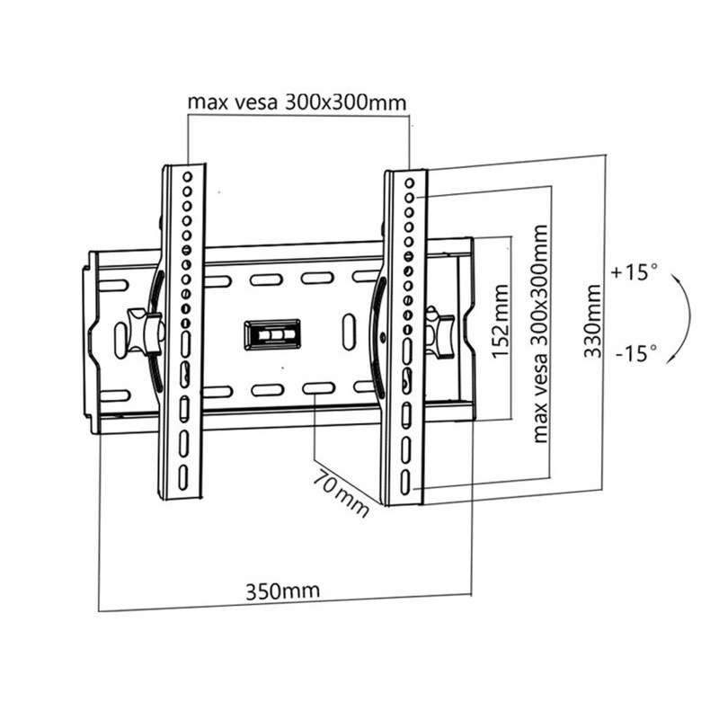 ขาแขวนทีวี ขาแขวนTV แบบติดผนัง ปรับก้มได้ (ขนาดทีวี 17-40 นิ้ว) SCIMAX SM-1740W