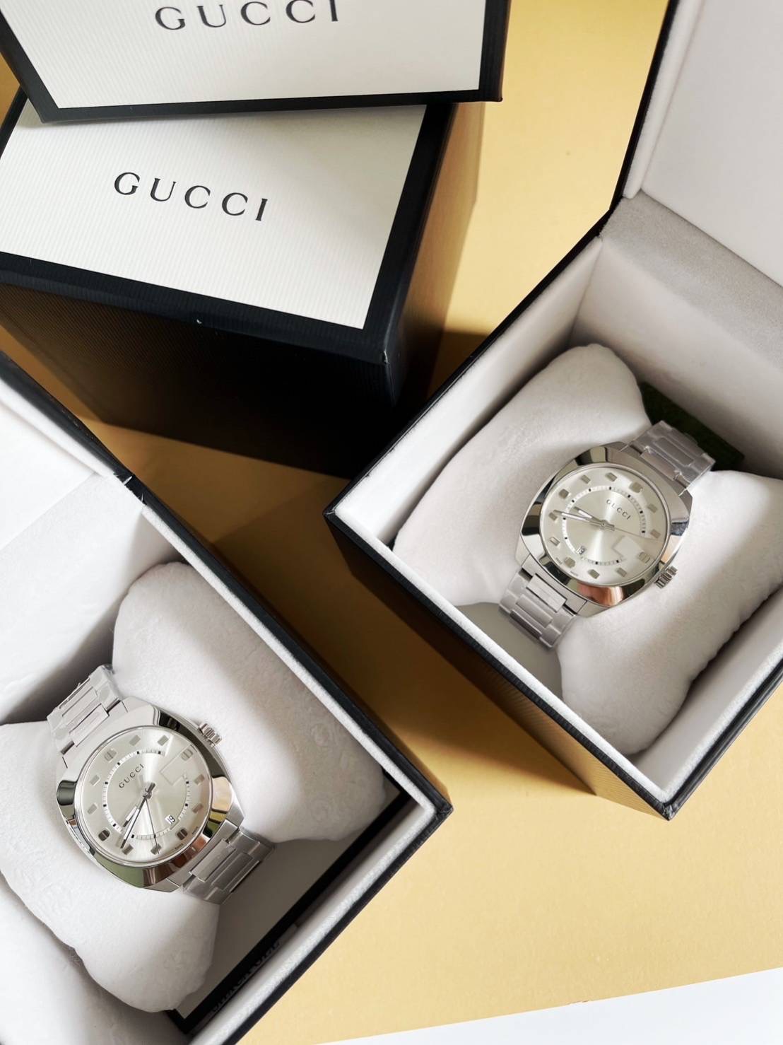 New Gucci Watch สีเงินล้วน หน้าปัดขนาด 41mm. ใส่ได้ทั้ง ช/ญ ออกช็อปเมกา 🇺🇸
