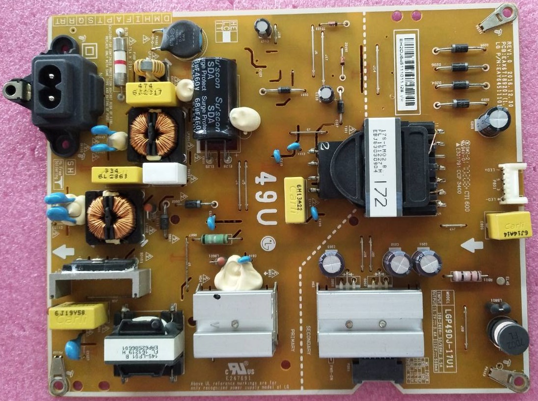 ซับพลายทีวี แอลจี LG ของแท้ถอดจากเครื่อง รุ่น 49UJ630T 49UK6200 พาร์ท EAY64511101 และรุ่นอื่นที่พาร์ทตรงกัน