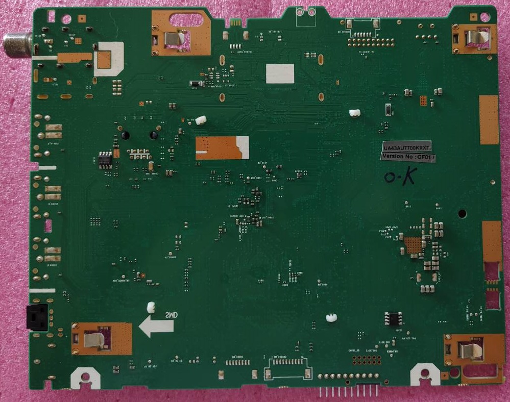 เมนบอร์ดทีวี ซัมซุง Samsung อะไหล่แท้/มือสองพร้อมใช้งาน ใช้กับรุ่นUA43AU7700KXXT พาร์ทBN96-53075K (ใช้ได้เฉพาะเวอร์ชั่น CF01 เท่านั้น)