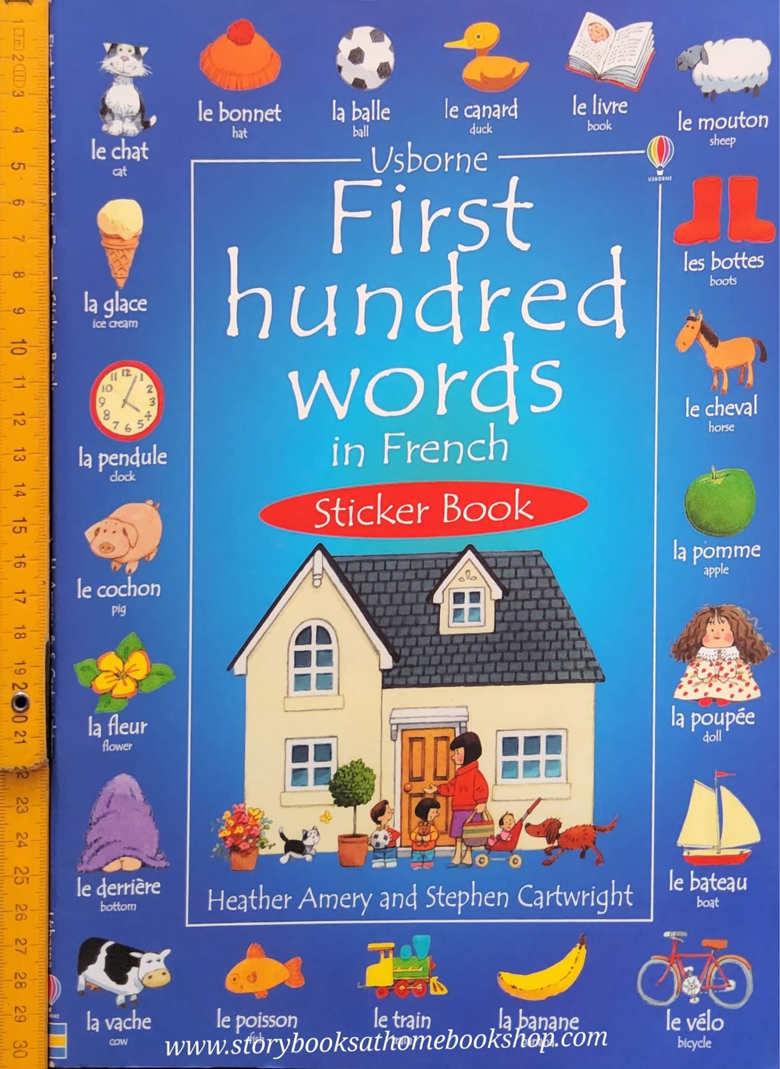 KNOWLEDGE BOOK** ♥️USBORNE FIRST HUNDRED WORDS IN FRENCH STICKER BOOK