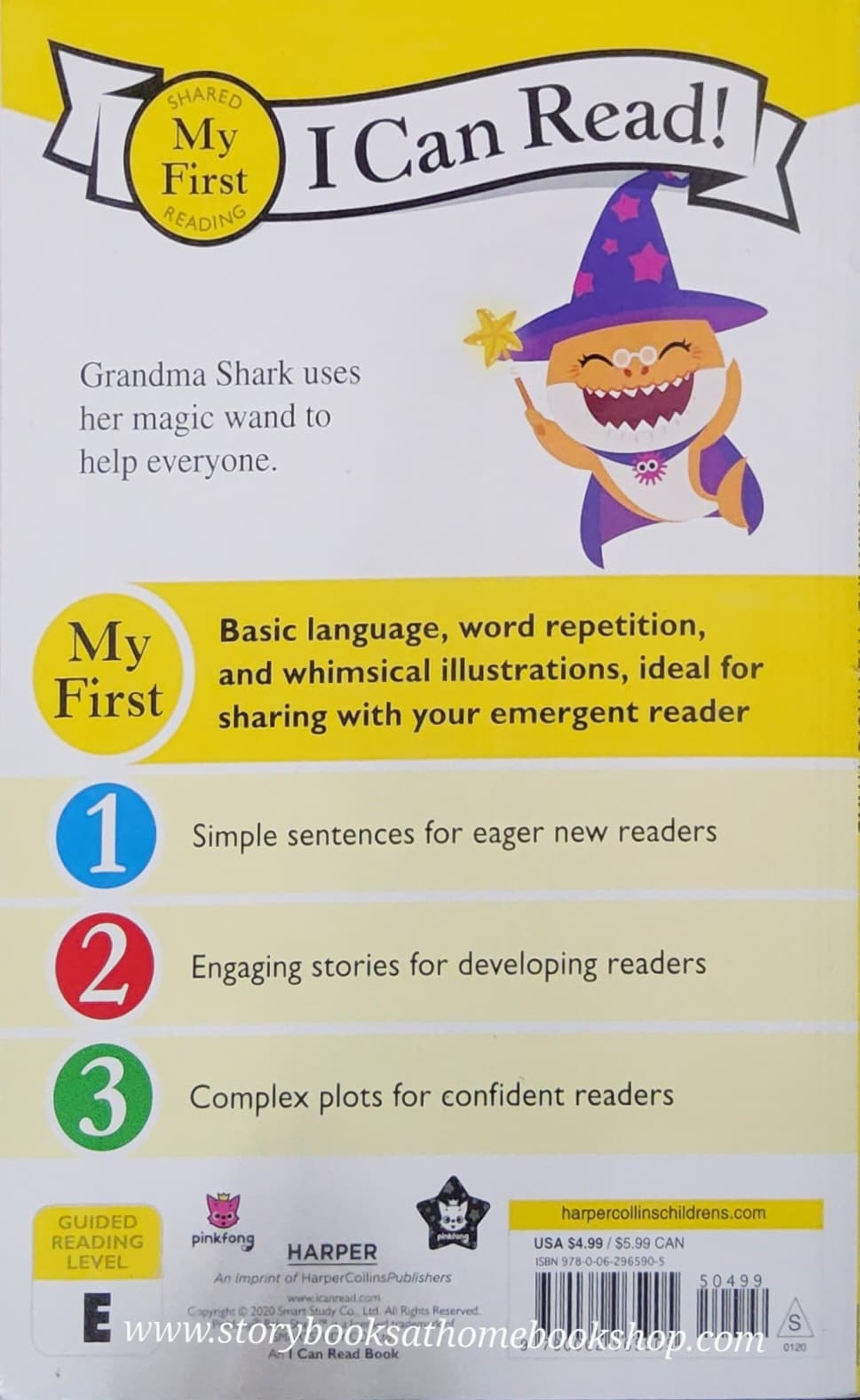 หนังสือนิทานปกอ่อน** 🍅🍅I CAN READ!: PINK FONG BABY SHARK AND THE MAGIC WAND