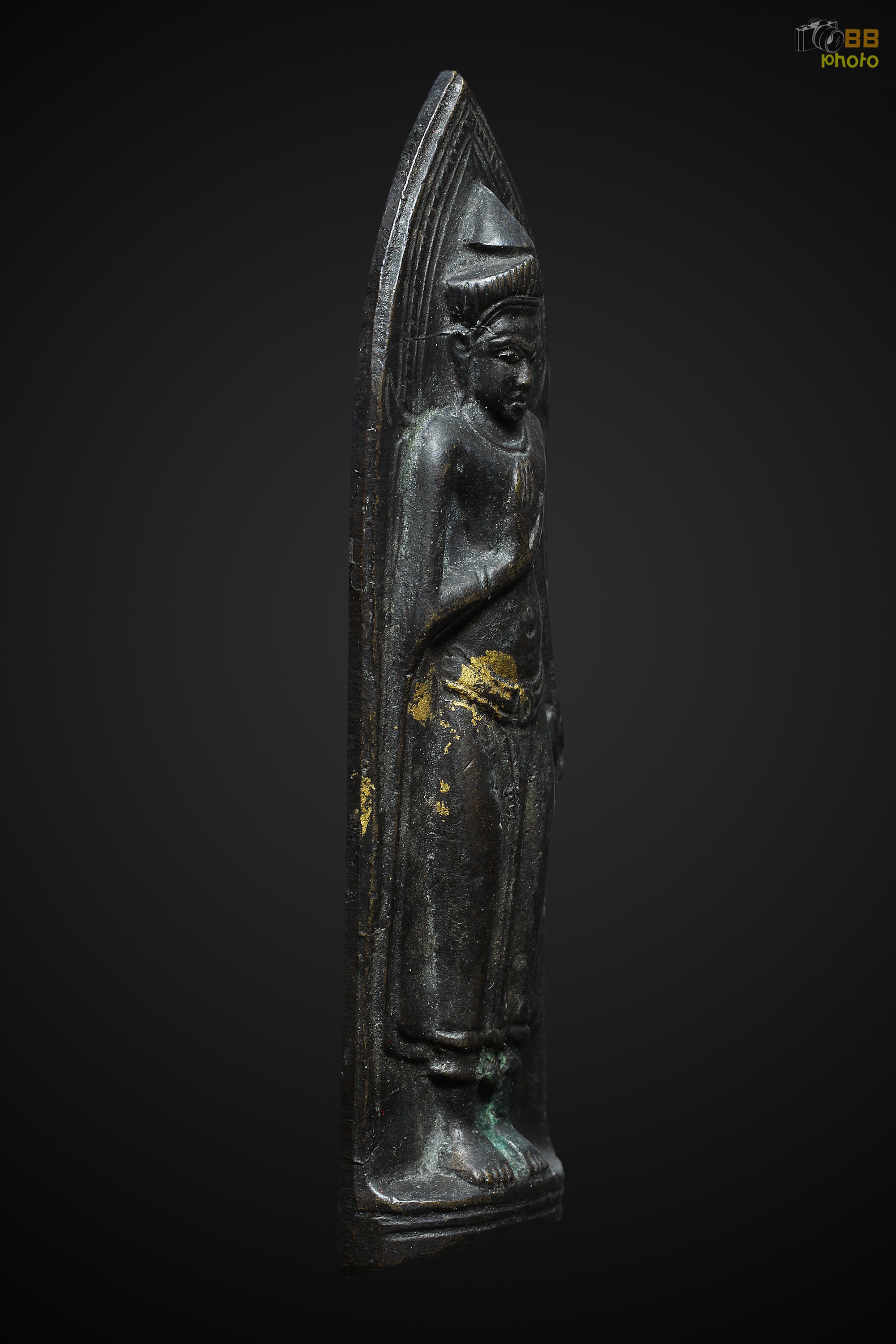 พระร่วงหลังรางปืน วัดพระสิงห์ ปี 2512 พิมพ์ร่องใหญ่ (เนื้อทองแดงรมดำ)