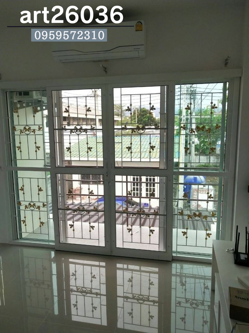 เหล็กดัดพร้อมมุ้งลวด ประตูและหน้าต่าง หลายๆแบบ