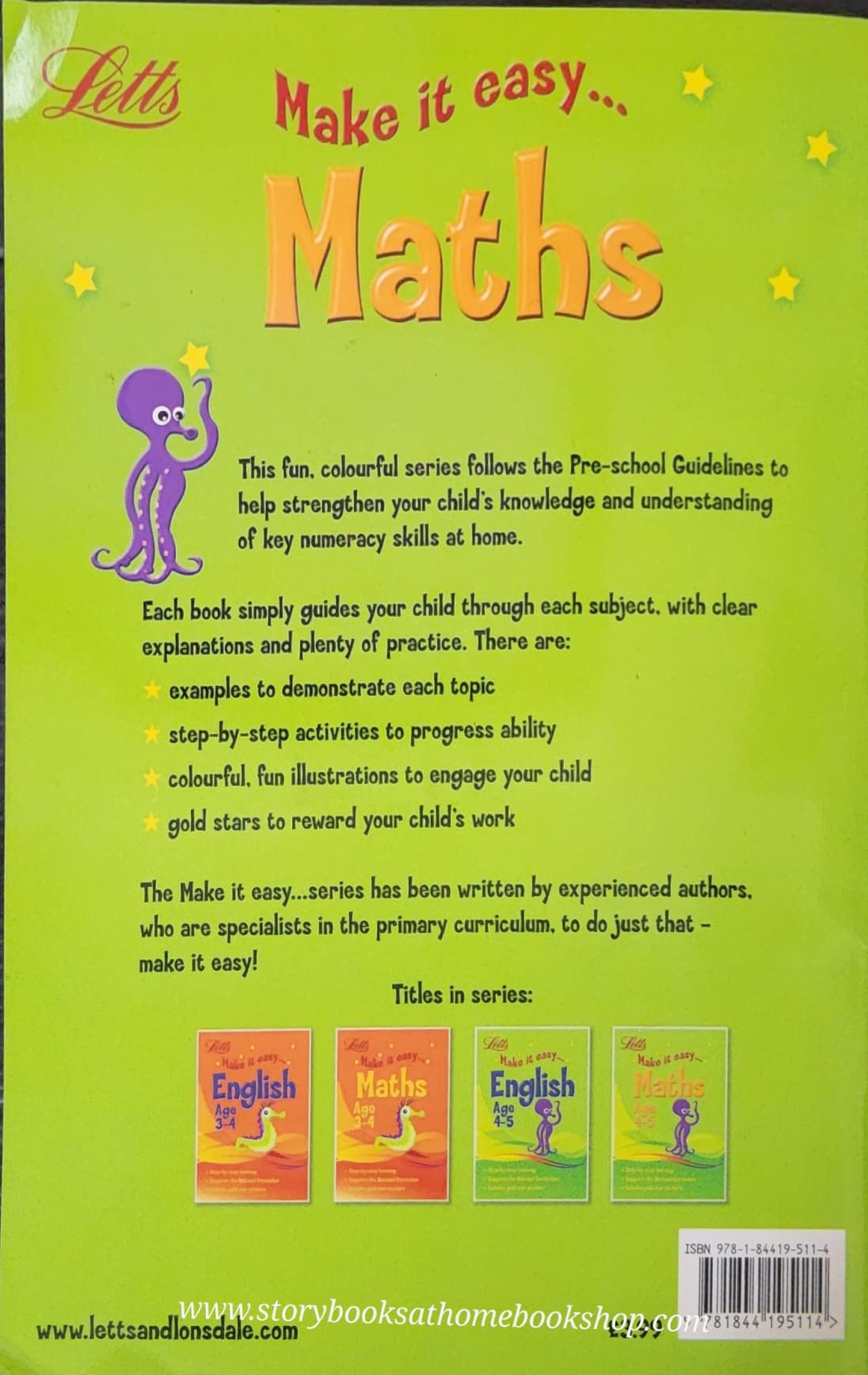 PRACTISE BOOK** ð
ð
LETTS: MAKE IT EASY MATH AGE 4-5