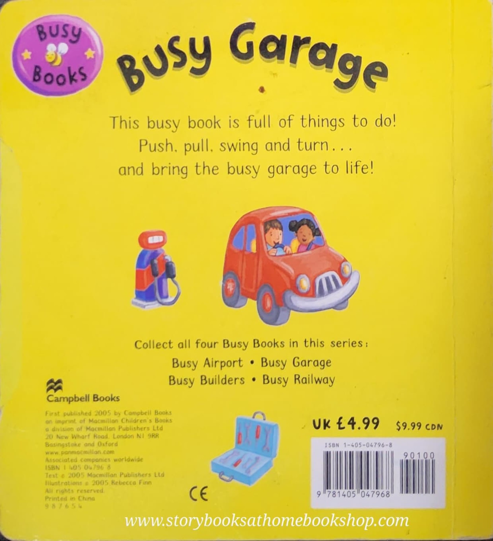 PLAY AND LEARN BOARD BOOK** 🍅🍅BUSY GARAGE BY RECECCA FINN