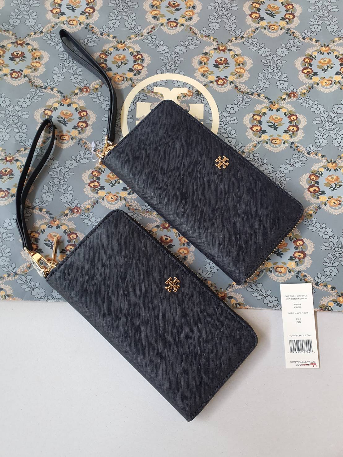 New Tory Burch Emerson Wristlet Zip Continental