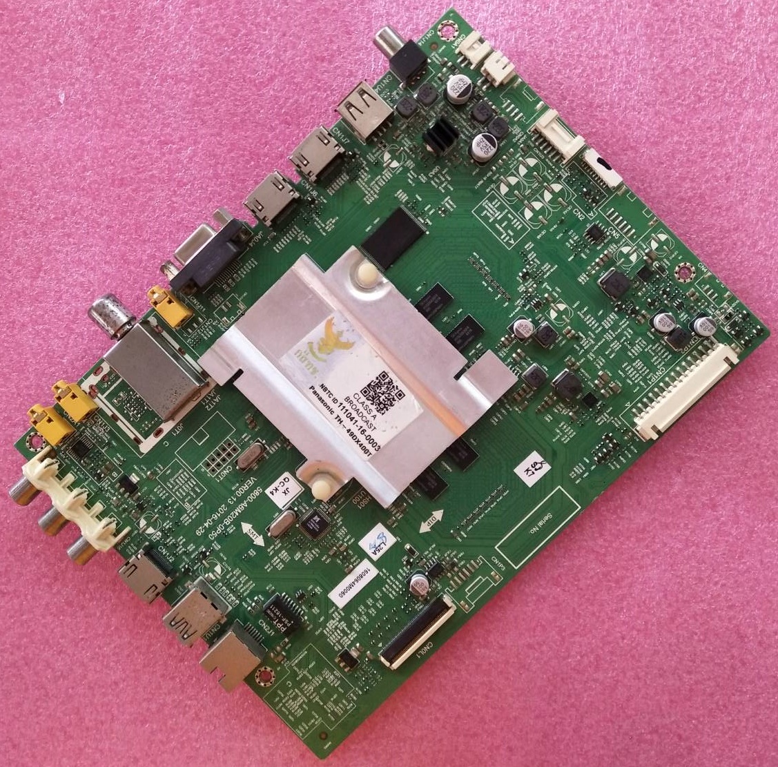 Main Board (เมนบอร์ด) Panasonic (พานาโซนิค) ของแท้ถอดจรากเครื่อง ใช้กับรุ่น TH-49DX400T พาร์ทบอร์ด 5800-A6M20B-0P50