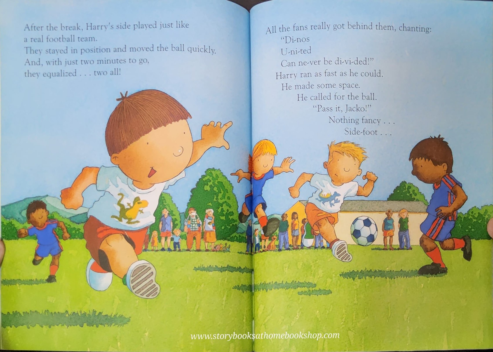 หนังสือนิทานปกอ่อน** 🍓🍓 HARRY AND THE DINOSAURS UNITED B IAN WHYBROW.ADRIAN RAYNOLDS