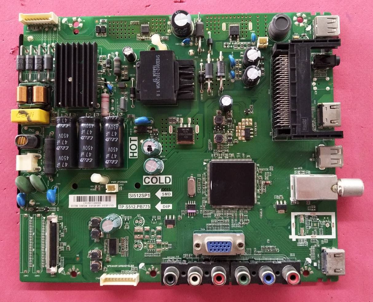 One Board TCL (ทีซีแอล) ของแท้ถอดจากเครื่อง รุ่นLED40D2930 TP.S512.PB775 จอ-LVF400SSOT E19 V13 ทีบาร์LSC400HN02-005