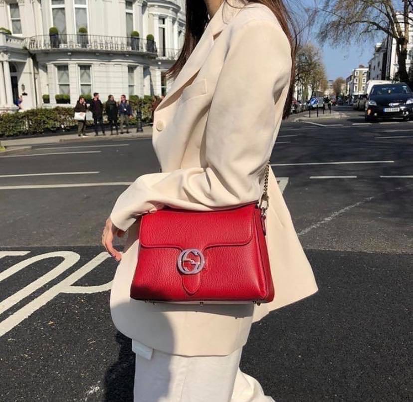 ❤️ แดง 41990 บาท New Gucci Interlocking Shoulder Bag