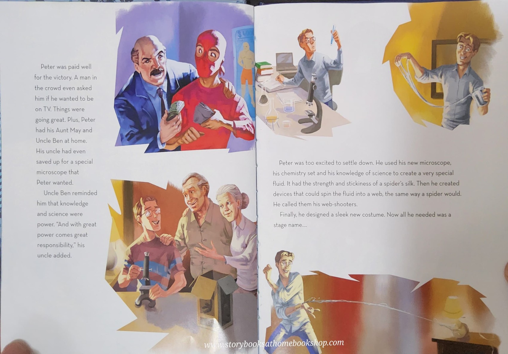 หนังสือนิทานปกแข็ง** 🍅🍅MARVEL ULTIMATE SPIDER-MAN ORIGIN STORY