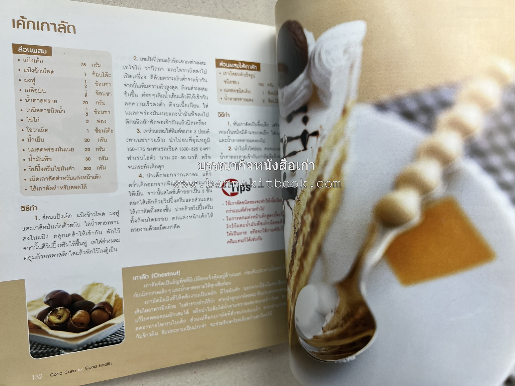 สูตรเค้กดีมีประโยชน์ 60 สูตร (Good Cake for Good Health) โดย : วนิดา คุ้มอนุวงศ์ และนิลุบล เรืองทอง.