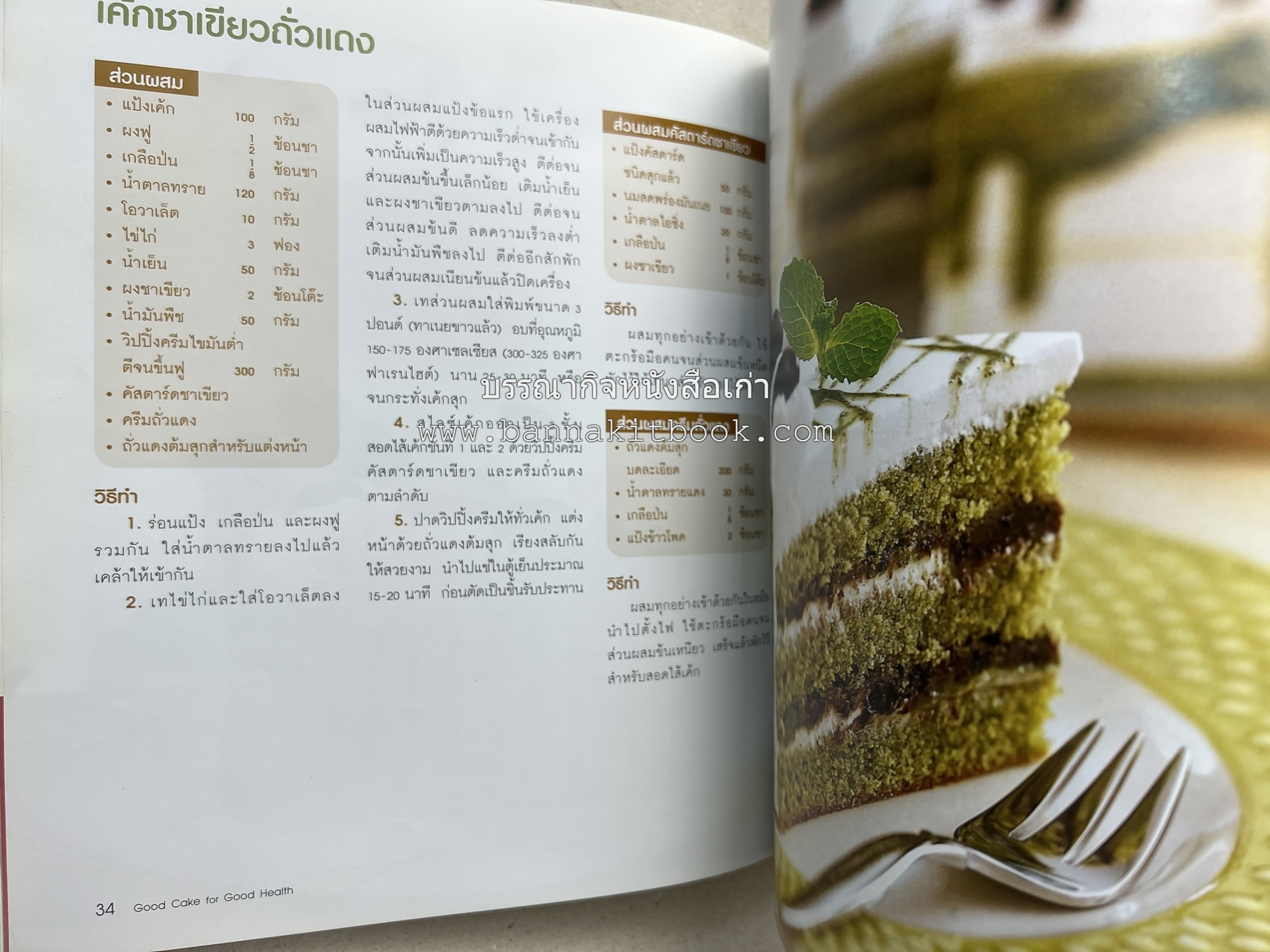 สูตรเค้กดีมีประโยชน์ 60 สูตร (Good Cake for Good Health) โดย : วนิดา คุ้มอนุวงศ์ และนิลุบล เรืองทอง.